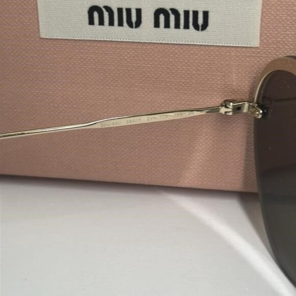 New - Miu Miu™ Core Collection MU 62US ZVN1C0 58 - Pale Gold
